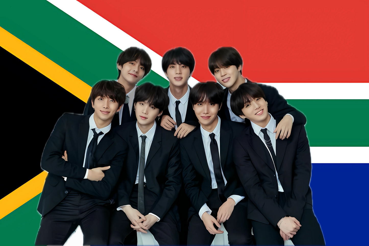 BTS Kpop South African Hand Flag